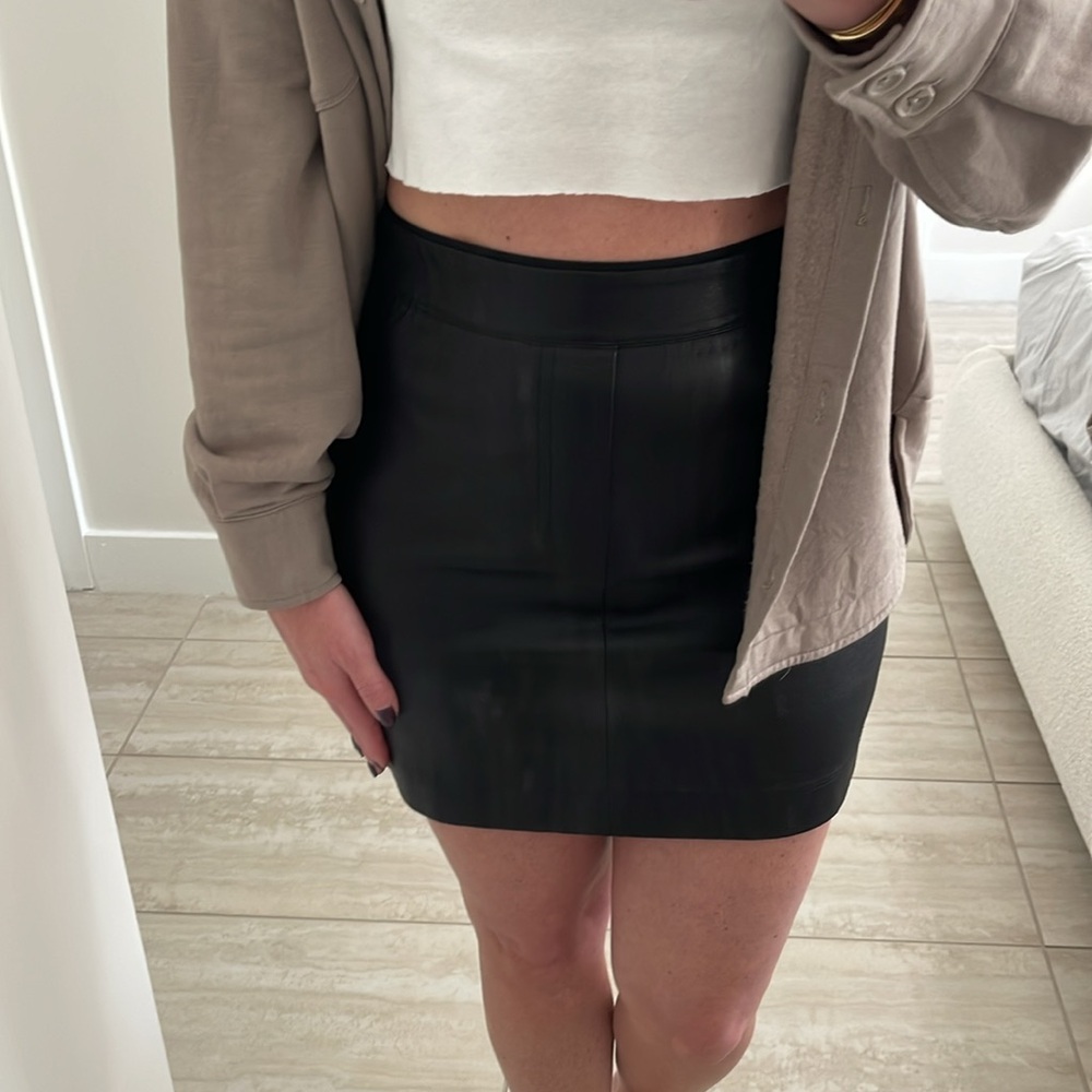 Helmut Lang Leather Mini Skirt - Picture 6 of 6